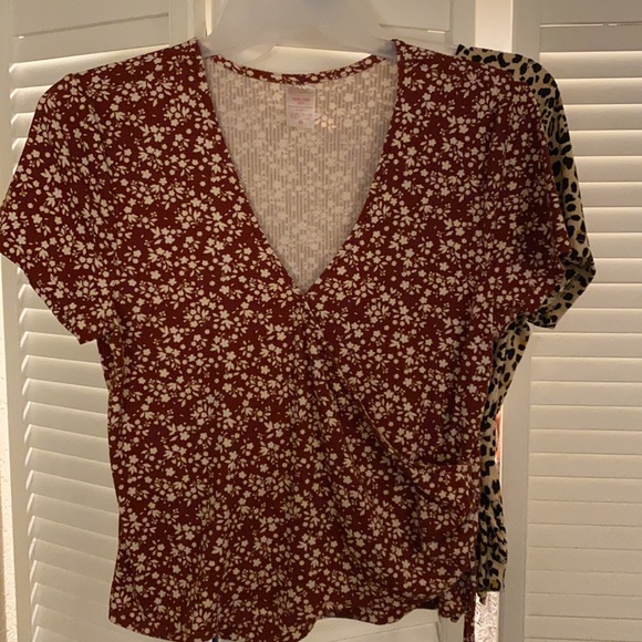 V-neck crop from Walmart. It is a size 3X but I would say more so one 1X/2X fit. - Picture 3 of 5